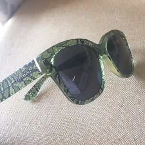 Dolce and Gabbana green lace sunglasses